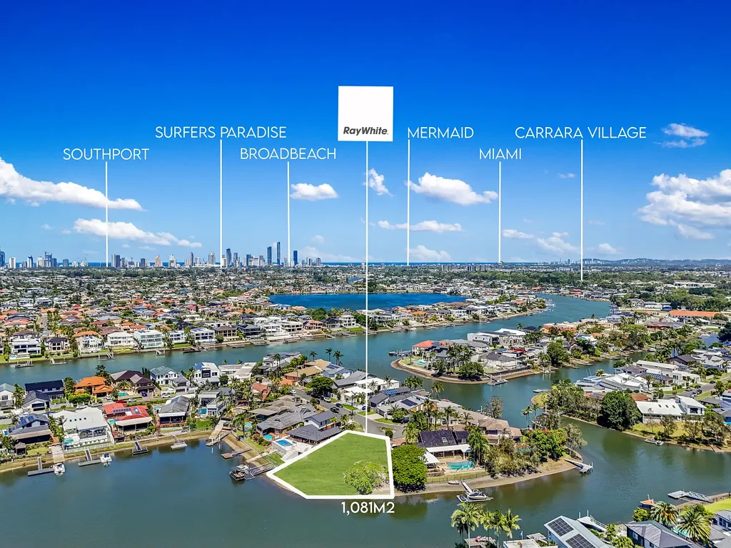 Carrara  Exceptional North-West Point Position with Rare Wide Water Frontage