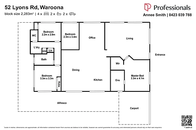 52 Lyons Road, Waroona, WA 6215, 4 phòng ngủ, 2 phòng tắm, House