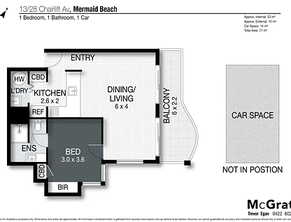 13/28 Chairlift Avenue, Miami, Gold Coast, 1 Bedrooms, 1 Bathrooms, Apartment