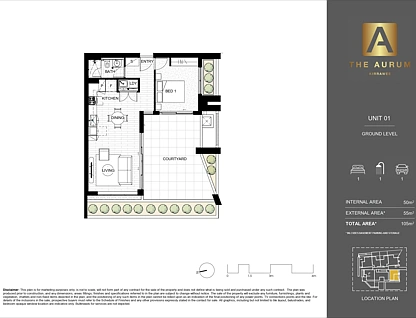 1/477-481 President Avenue, Kirrawee, Sutherland Shire, 1房, 1浴, Unit