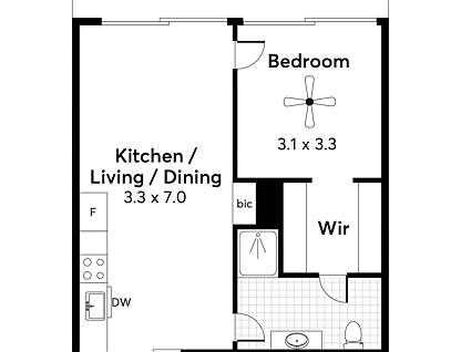 102/69-71 Melbourne Street, North Adelaide, Adelaide CBD, 1 침실, 1 욕실, Apartment