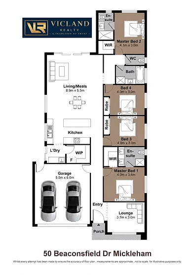 Plano ng Bahay - 50 Beaconsfield Drive, Mickleham, VIC 3064