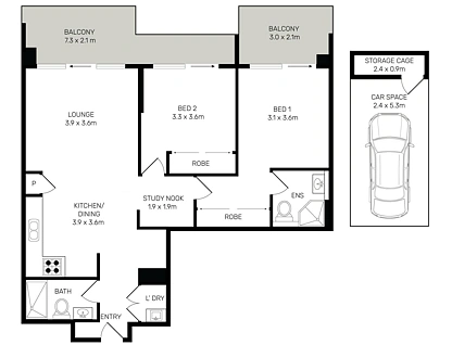 303/6-16 Victoria Street, Kogarah, St George, 2 phòng ngủ, 2 phòng tắm, Apartment