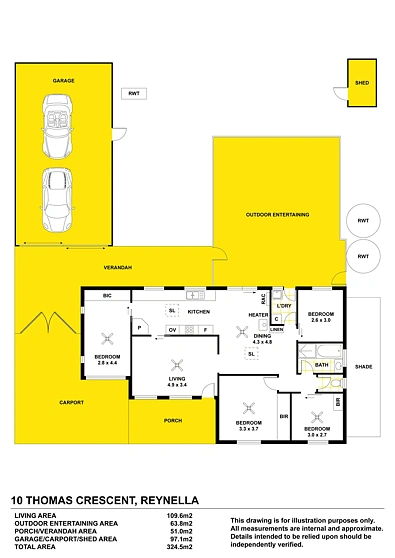 ਮੰਜ਼ਿਲ ਦੀ ਯੋਜਨਾ - 10 Thomas Crescent, Reynella, SA 5161