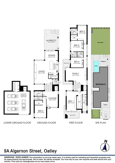9a Algernon Street, Oatley, NSW 2223, 5 Bedrooms, 5 Bathrooms, House