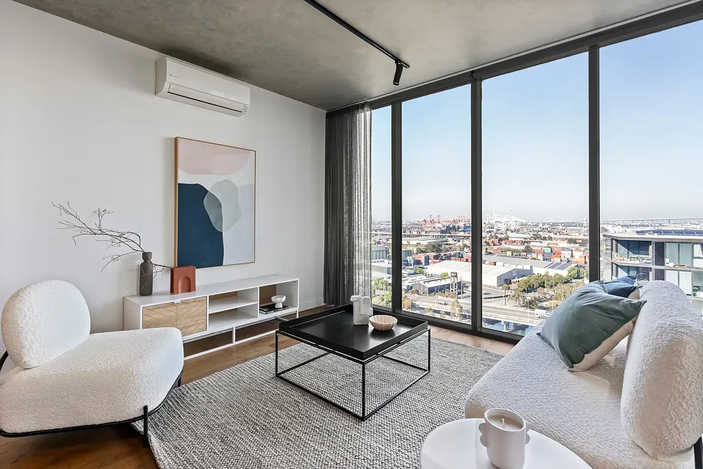 Footscray 2침실 Opulent apartment with spectacular city and river views