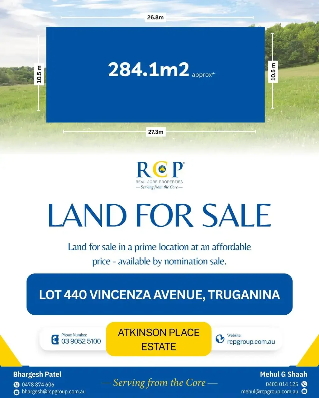 Truganina 284平米地块 朝东朝向 Atkinson社区 增长走廊 公园湿地 步行道 西部走廊 增长潜力 Premium Residential Land Opportunity in TRUGANINA