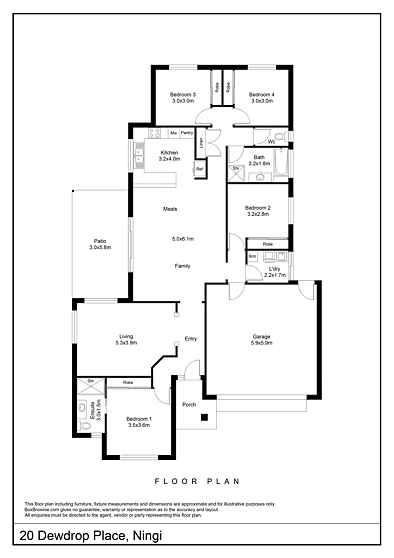 20 Dewdrop Place, Ningi, QLD 4511, 4 Bedrooms, 2 Bathrooms, House