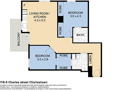 607/6-8 Charles Street, Charlestown, Newcastle, 2 rūma, 2 rūma horoi, Apartment