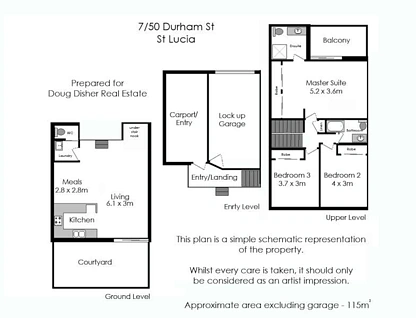 7/50 Durham Street, St Lucia, Brisbane Western Region, 3 ਕਮਰੇ, 2 ਬਾਥਰੂਮ, Townhouse