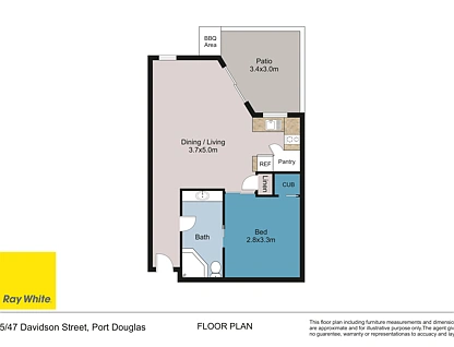 15/47 Davidson Street, Port Douglas, Cairns, 1 રૂમ, 1 બાથરૂમ, Apartment