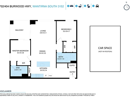 702/404 Burwood Highway, Wantirna South, East Melbourne, 2 Bedrooms, 2 Bathrooms, Apartment