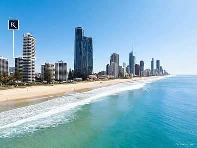 Surfers Paradise 3 Slaapkamer Full-Floor Absolute Beachfront Sky Home with Sweeping 
Ocean-to-Hinterland Views