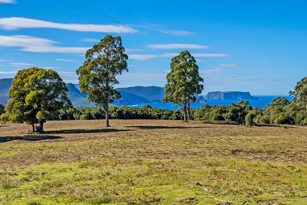 Port Arthur Private Wilderness Retreat with Breathtaking Water Views – Over 50 Acres Adjoining National Park