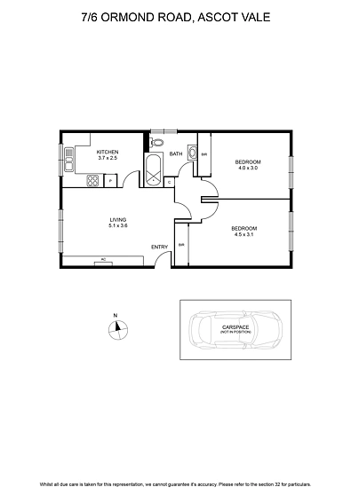 7/6 Ormond Road, Ascot Vale, VIC 3032, 2 Bedrooms, 1 Bathrooms, Apartment