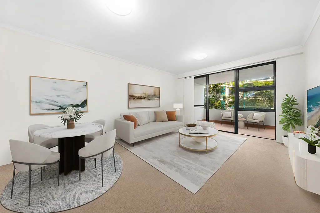 Chatswood 1房 明亮现代时尚  开放式起居用餐  落地门通阳台  高品质石英石厨  独立洗衣房  安静小巷  步行学校车站  便利购物餐饮 Effortless Modern Living, Convenient Position