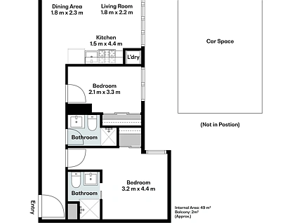 1406/8 Exploration Lane, Melbourne, Melbourne CBD, 2部屋, 2バスルーム, Apartment