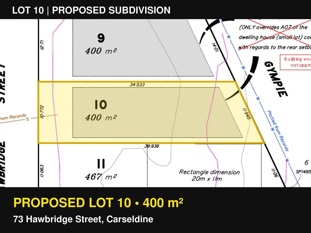 Carseldine Proposed 400m2 Lot 10 in Carseldine