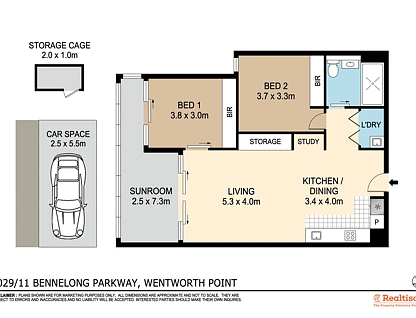 9029/11 Bennelong Parkway, Wentworth Point, Parramatta (Northwest suburbs), 2房, 1浴, Apartment