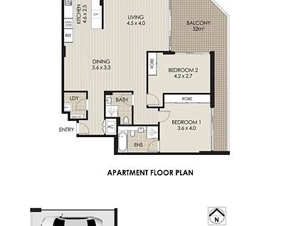 18/238-246 Falcon Street, North Sydney, Lower North Shore, 2房, 2浴, Apartment
