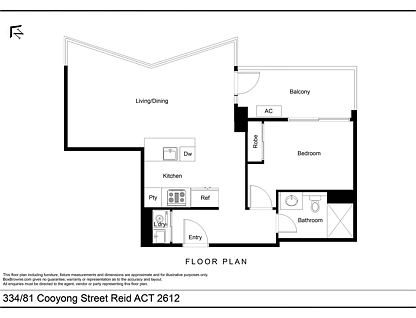 334/81 Cooyong Street, Reid, ACT 2612, 1房, 1浴, 公寓