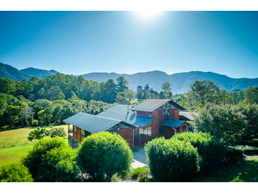 Gleniffer  Unique house and 3 luxury holiday chalets + outbuildings on spectacular 100 acre property near Bellingen