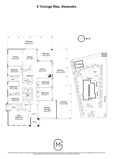 Floor plan - 6 Toronga Rise, Alexandra, VIC 3714