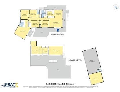 343 & 345 Huia Road, Titirangi, Waitakere City, 6房, 2浴, House