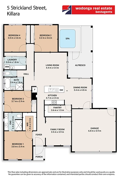 5 Strickland Street, Killara, VIC 3691, 4 Bedrooms, 2 Bathrooms, House
