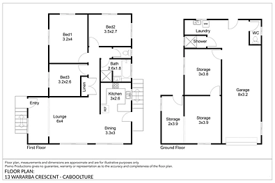 फ्लोर प्लान - 13 Wararba Crescent, Caboolture, QLD 4510