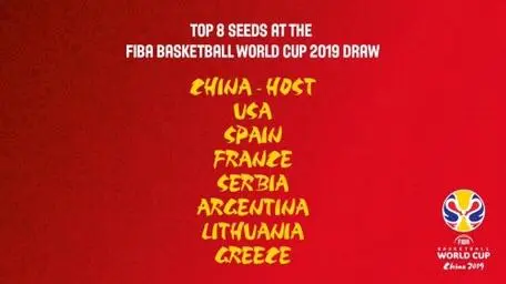 FIBA公布世界杯8支种子队 中国终于避开梦之队