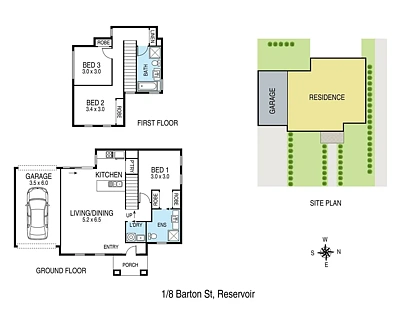 1/8 Barton Street, Reservoir, VIC 3073, 3 침실, 2 욕실, Townhouse