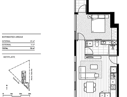 2205/1 Ascot Vale Road, Flemington, VIC 3031, 2房, 1浴, 公寓