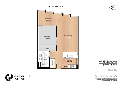 505/140 Swan Street, Richmond, VIC 3121, 1房, 1浴, Apartment