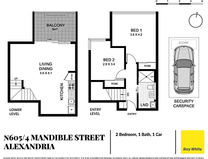 605N/4 Mandible Street, Alexandria, Sydney CBD, 2 ਕਮਰੇ, 1 ਬਾਥਰੂਮ, Apartment