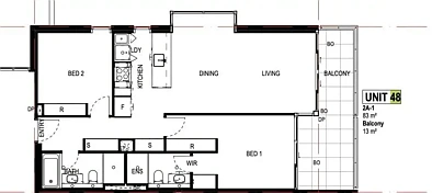 48/17 Captain Cook Cresent, Griffith, ACT 2603, 2房, 2浴, Apartment