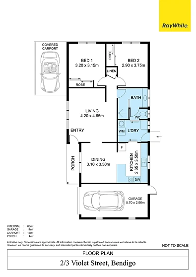 Plano ng Bahay - 2/3 Violet Street, Bendigo, VIC 3550