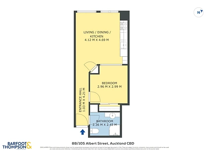 8B/105 Albert Street, Auckland Central, Auckland City, 1房, 1浴, Apartment