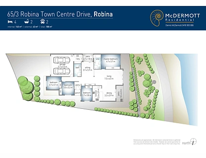 65/3 Robina Town Centre Drive, Robina, Gold Coast, 4 ห้องนอน, 2 ห้องน้ำ, House