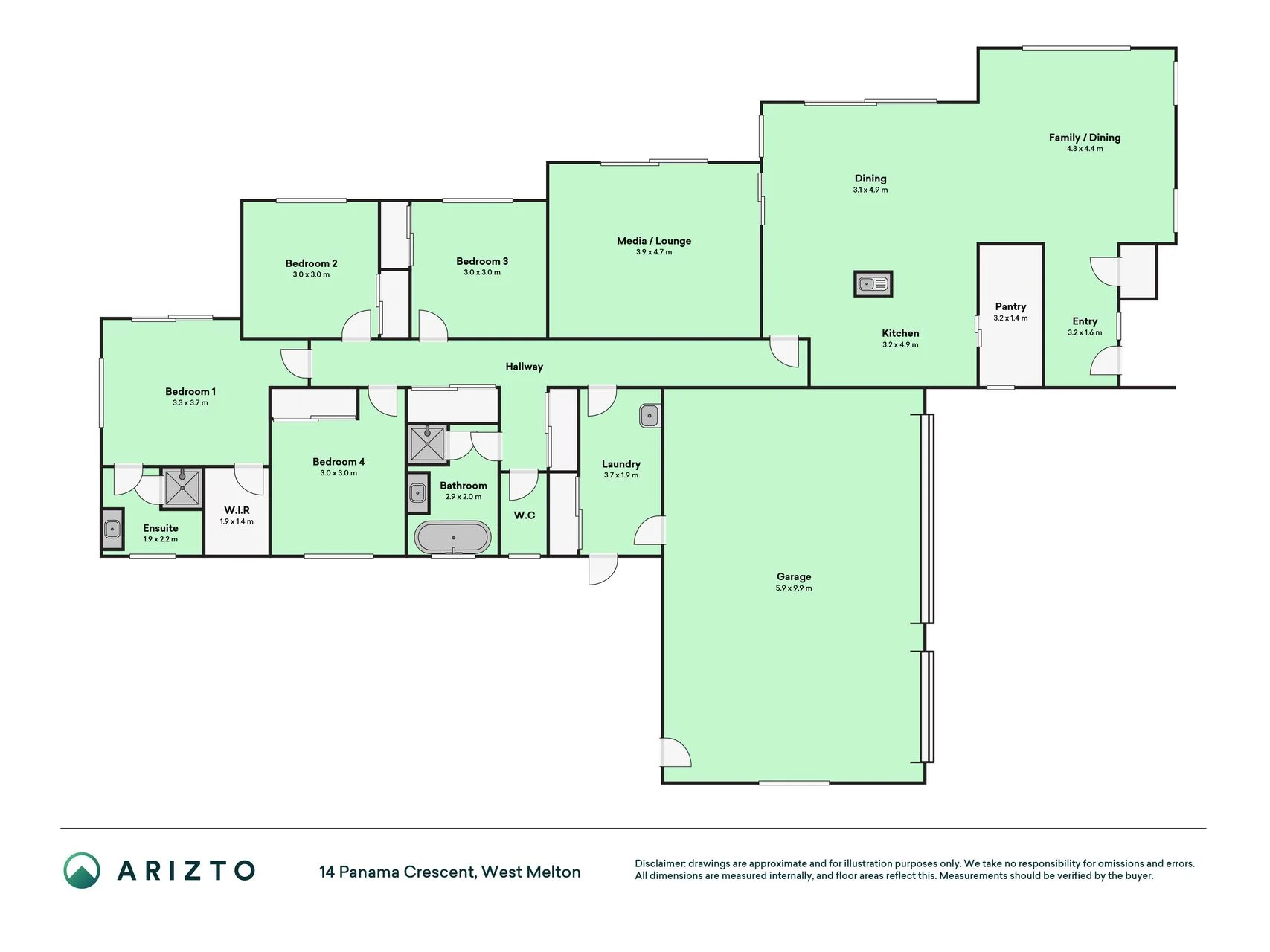 14 Panama Crescent, West Melton, Selwyn District, Canterbury, 4 Schlafzimmer, 2 Badezimmer, House