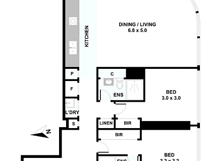 1003/1 Marshall Avenue, St Leonards, Lower North Shore, 2 Kuwarto, 2 Banyo, Unit