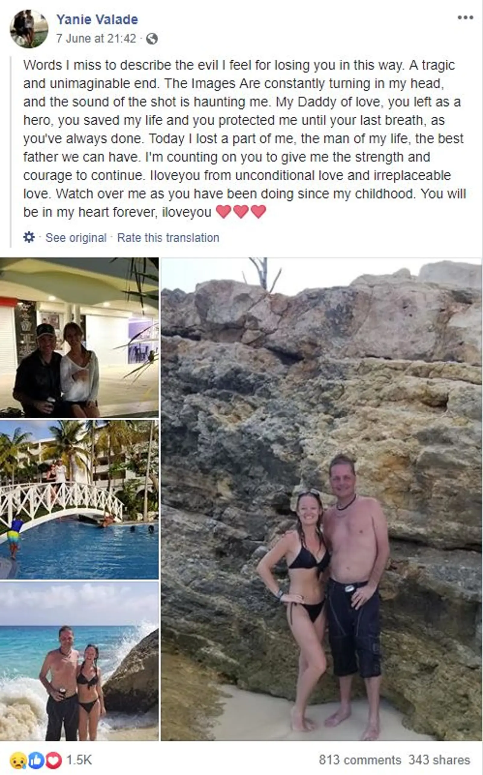 心碎！加拿大男子携家人出国度假，为保护女儿被劫匪枪杀！
