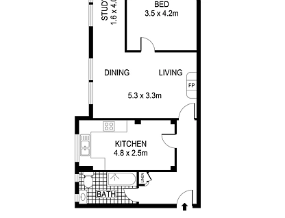 1/519A New South Head Road, Double Bay, Eastern Suburbs, 1 habitaciones, 1 baños, Apartment