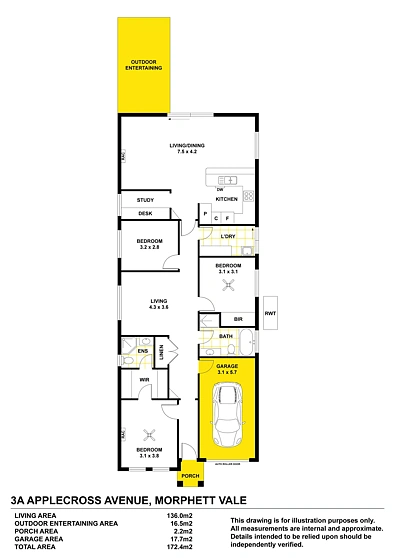 3A Applecross Avenue, Morphett Vale, SA 5162, 3 Bedrooms, 2 Bathrooms, House