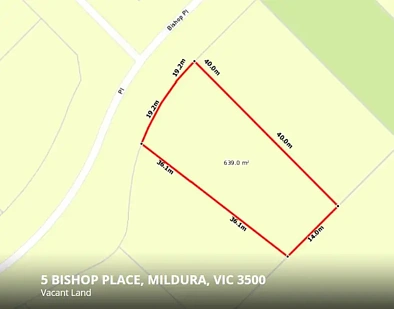 Mildura Vacant Block to land ready to Build