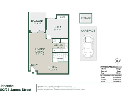 302/21 James Street, Lidcombe, NSW 2141, 1 Kuwarto, 1 Banyo, Apartment