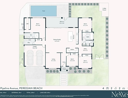 43 Pipeline Avenue, Peregian Beach, QLD 4573, 4 ਕਮਰੇ, 2 ਬਾਥਰੂਮ, House