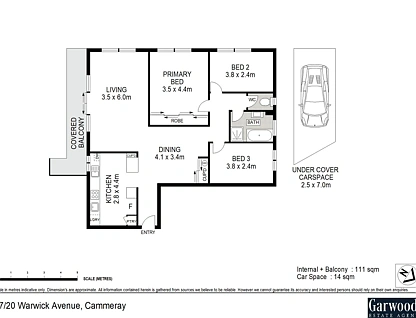 37/20 Warwick Avenue, Cammeray, Lower North Shore, 3 कमरे, 1 बाथरूम, Apartment