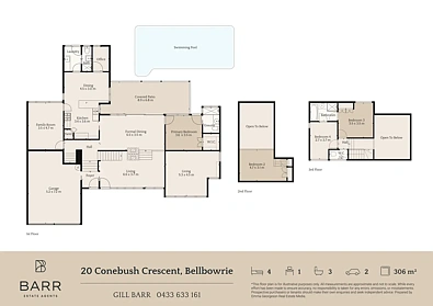 20 Conebush Crescent, Bellbowrie, QLD 4070, 4 slaapkamers, 3 badkamers, House