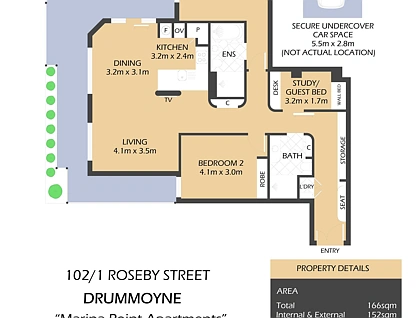 102/1 Roseby Street, Drummoyne, Inner West, 2 कमरे, 2 बाथरूम, Apartment